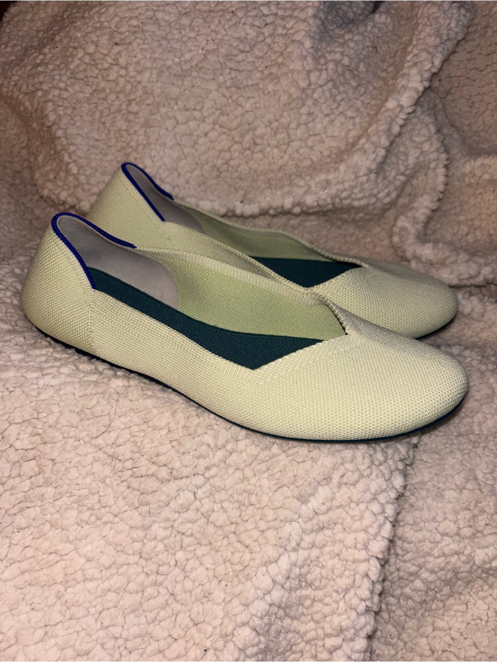 Rothy’s The Flat Mint Lime Green Ballet Flats Size 10.5 US